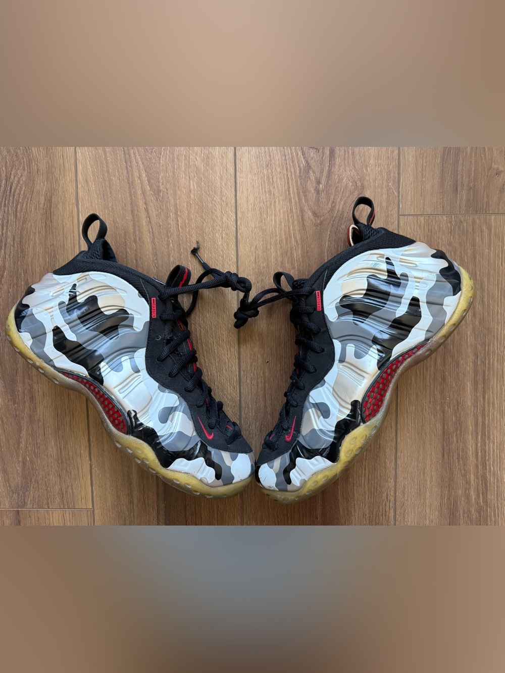 Nike Air Foamposite One PRM Fighter Jet Camouflage Black/Gray 575420-001 Size 10